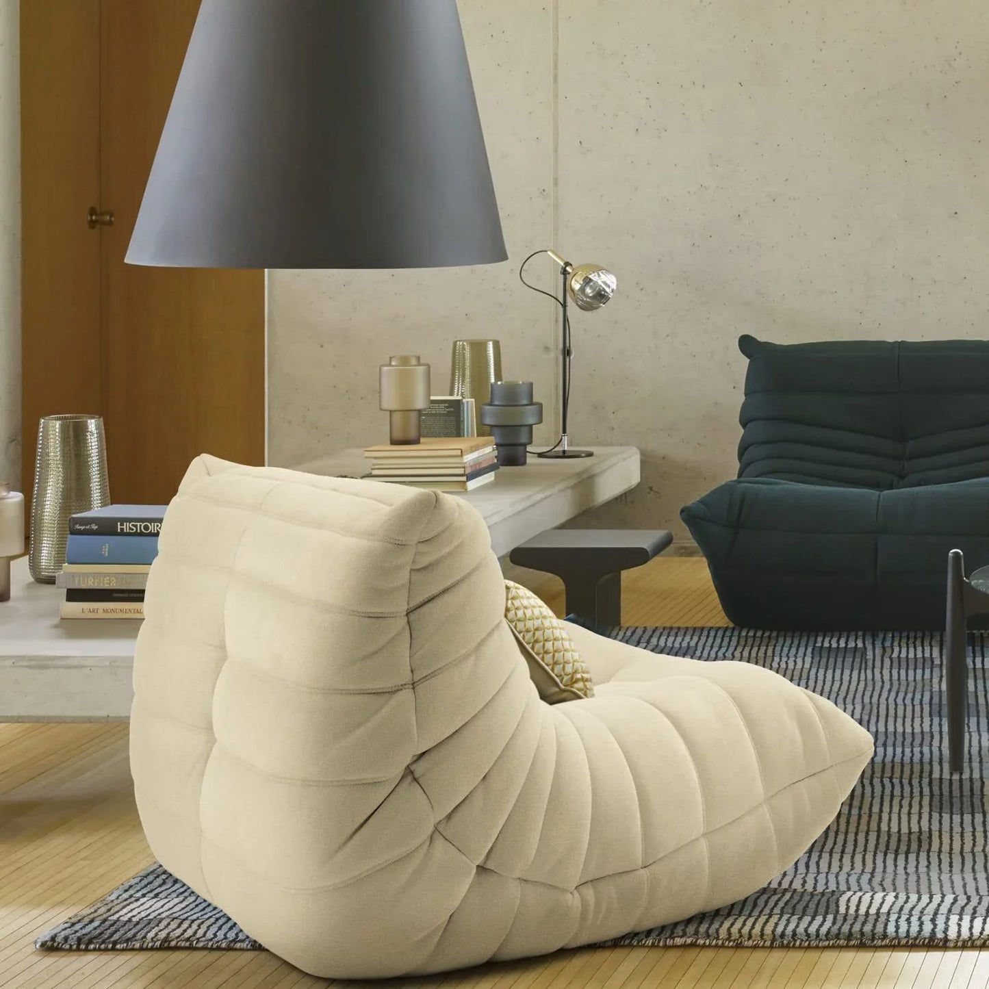 Memory Foam Floor Chair, Comfortable Back Support Lazy Sofa, Comfy for Reading Game Meditating, Suede Light Gray