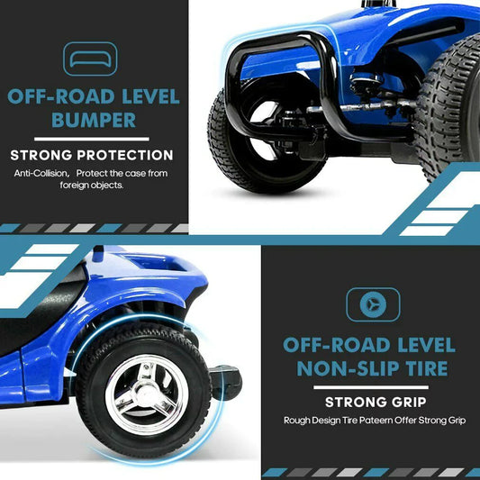 Furgle 4 Wheels Mobility Scooter, Electric Powered Wheelchair Device for Travel, Adults, Elderly