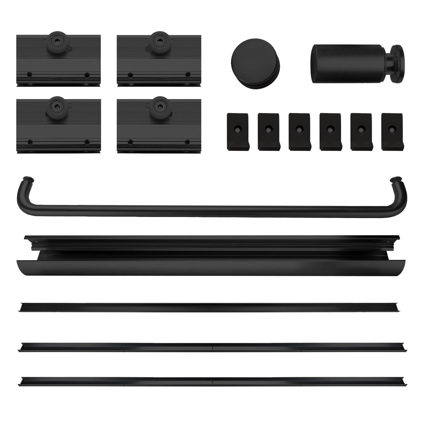 Furgle Semi-Frameless Shower Door 60" W x 70" H, Clear Glass, Black