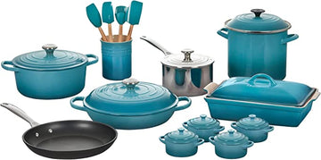 Le Creuset 20 Piece Mixed Material Cookware Set - Caribbean