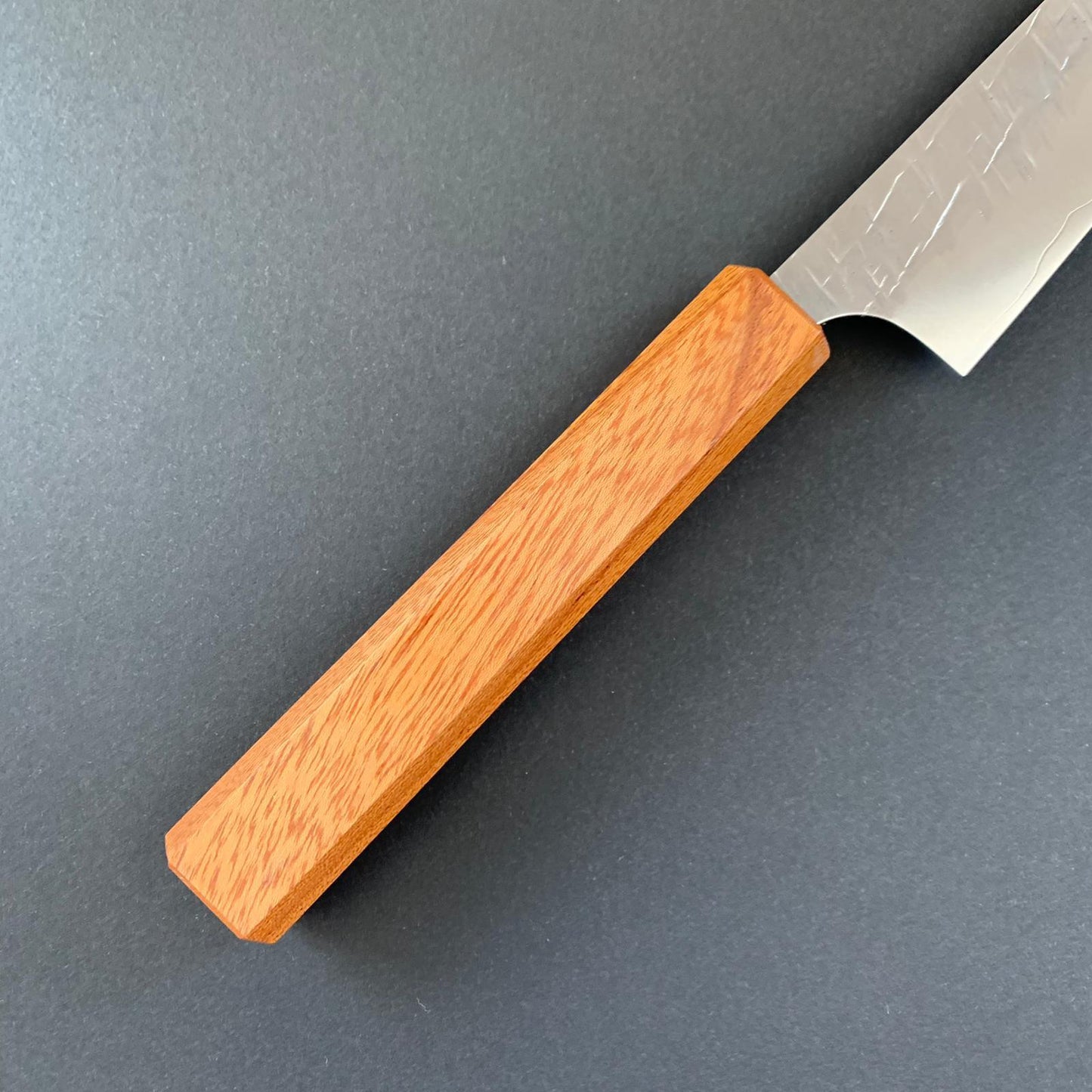 Petty knife, Cobalt special powder steel, tsuchime finish, mono keyaki handle - Yu Kurosaki