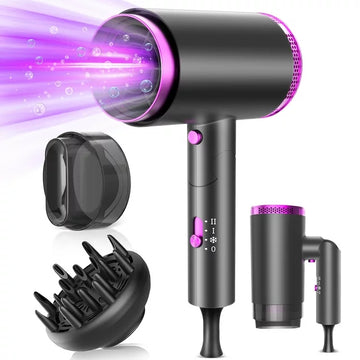1875W Hair Dryer, Ifanze Professional Ionic Hair Blow Dryers with 3 Heat Settings, 2 Speed, Cool Settings,Fast Drying Blow Dryer for Home,Travel,Salon and Hotel