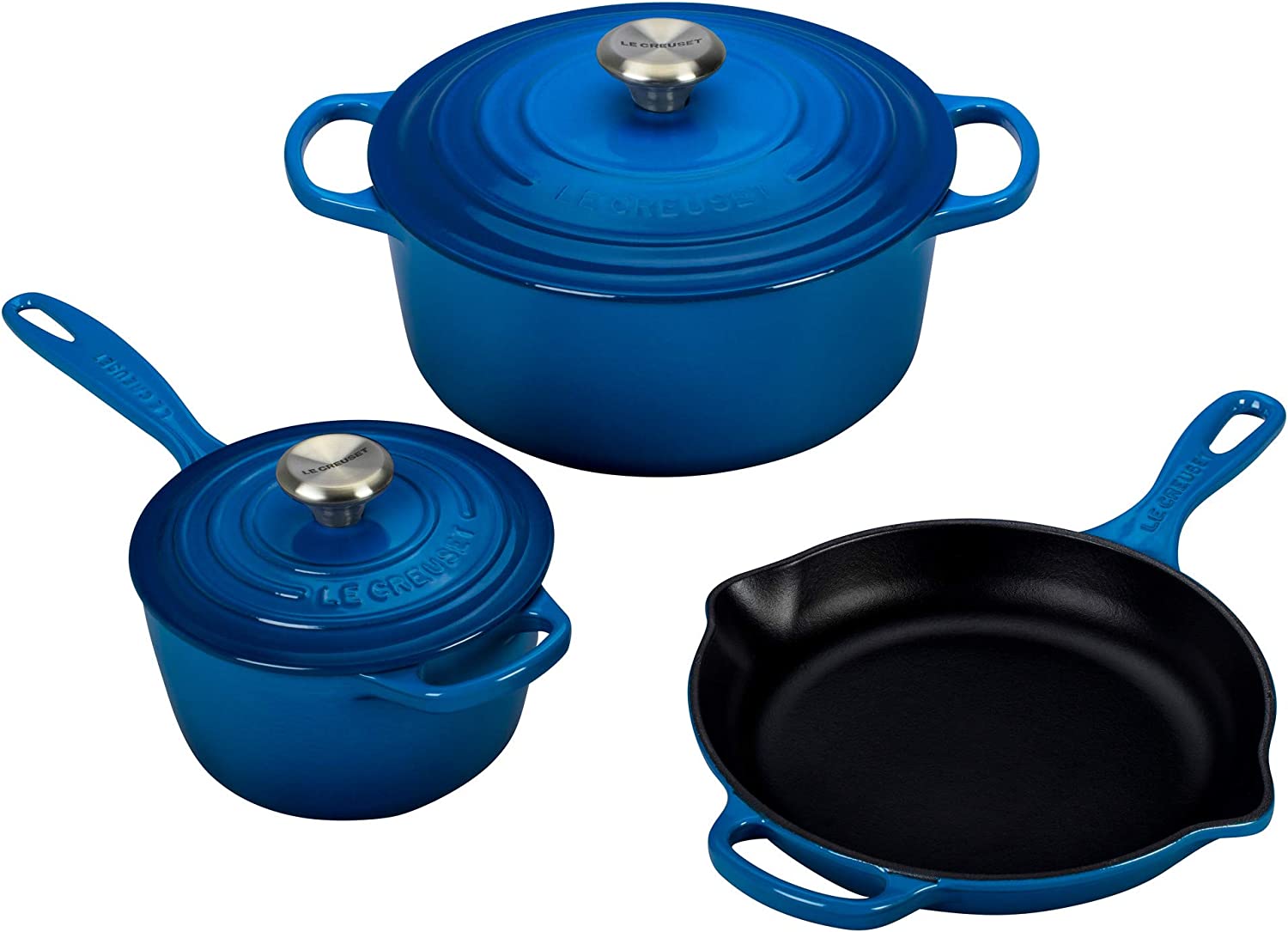 Le Creuset 5 Piece Signature Set w/Stainless Steel Knob - Marseille