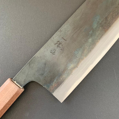 Tall Nakiri knife, Shirogami 1, kurouchi finish - Ittetsu
