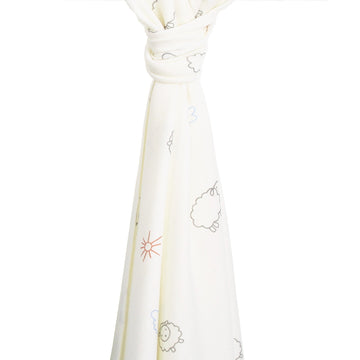 Swaddle Blanket, Merino Wool, Newborn to 3 Months, Sheep