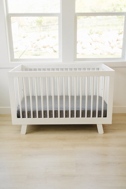 Ecolino® Crib Sheet, 100% Organic Cotton, Slate Twinkle