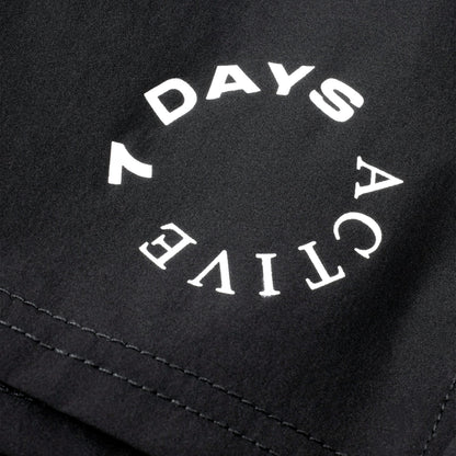 7 Days Active Running Shorts - Black