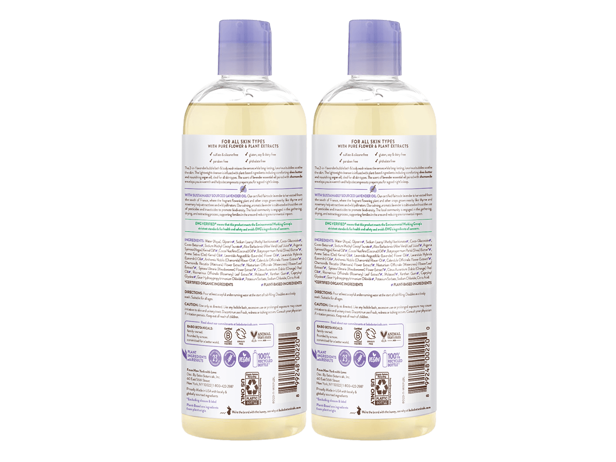 Calming Lavender Bubble Bath & Wash Duo