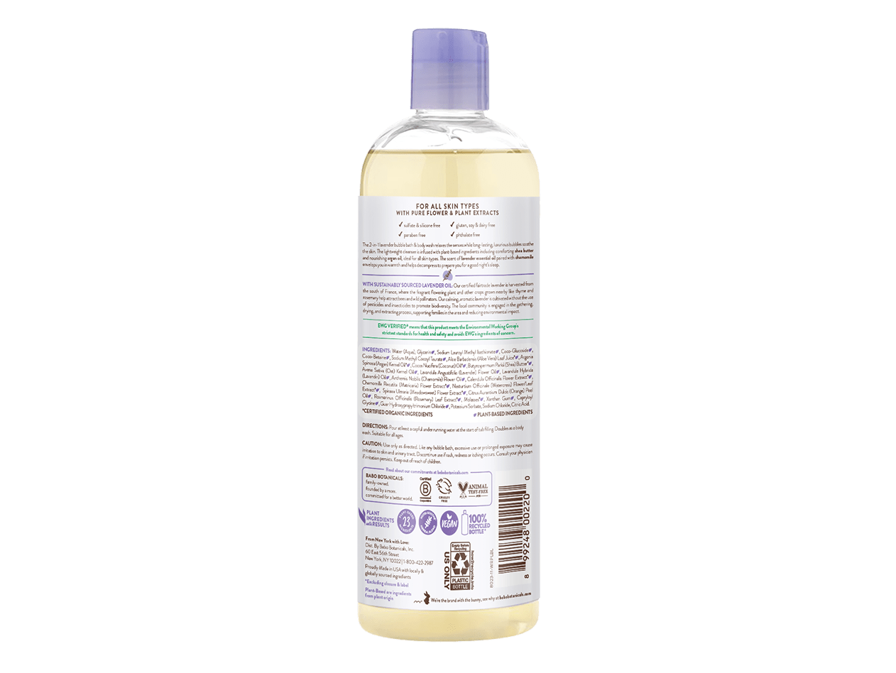 Calming Lavender Bubble Bath & Wash