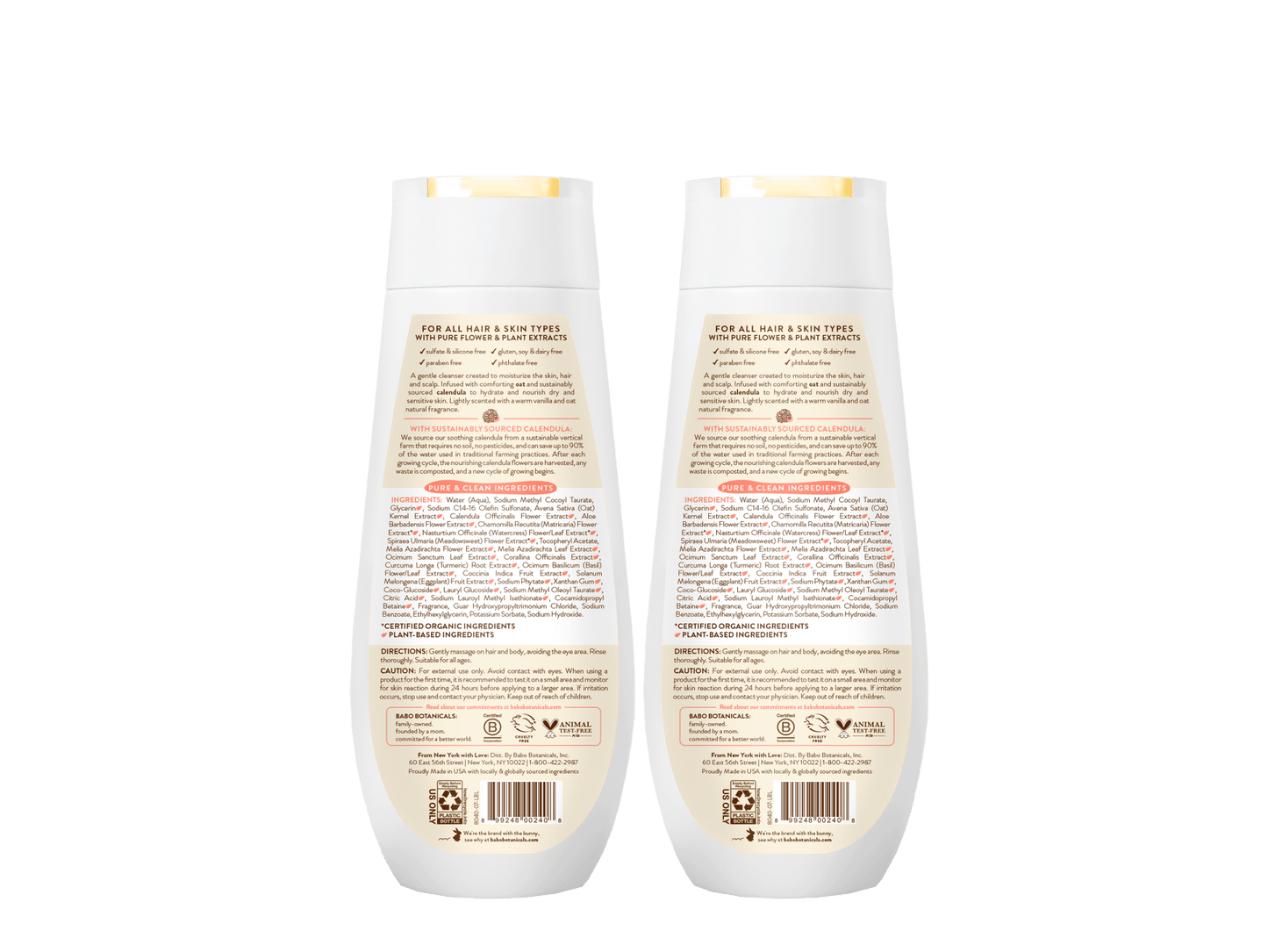 Moisturizing Oat & Calendula Shampoo & Wash Duo
