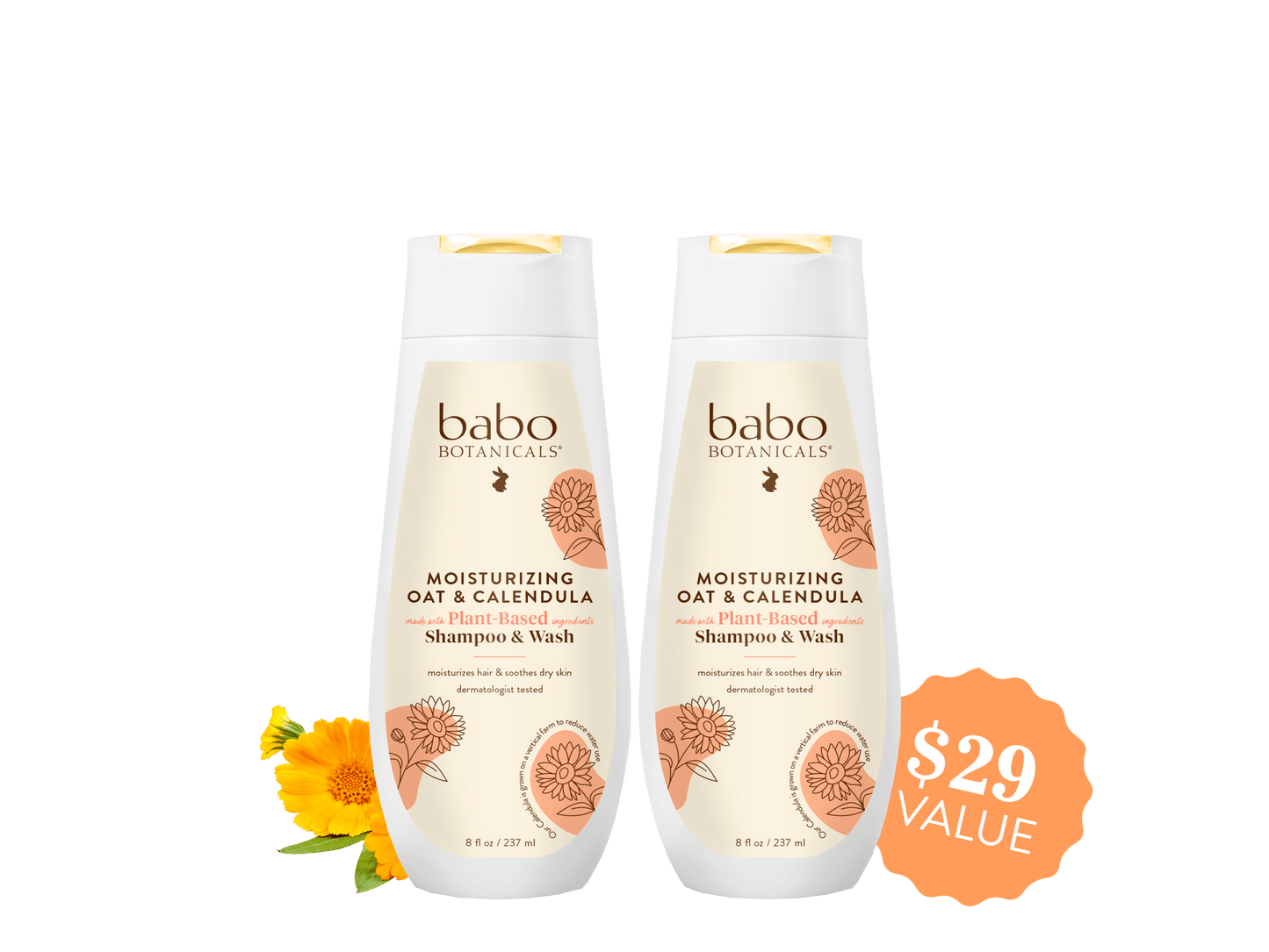 Moisturizing Oat & Calendula Shampoo & Wash Duo