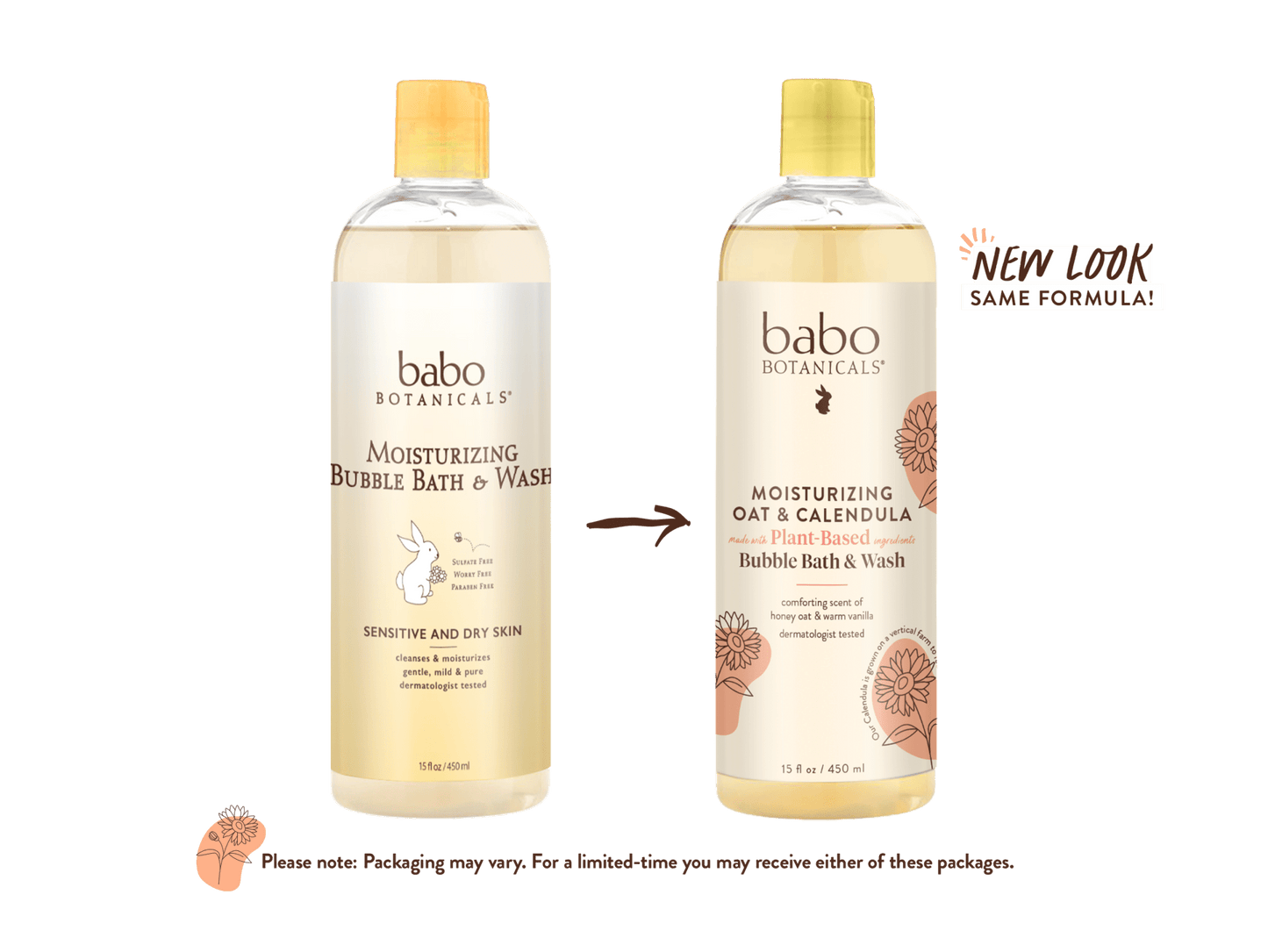 Moisturizing Oat & Calendula Bubble Bath & Wash