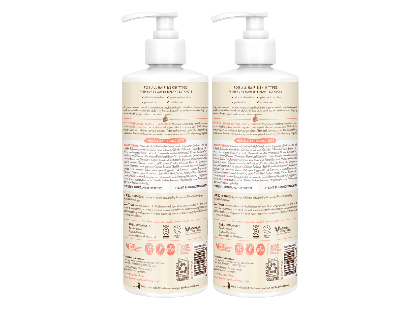 Moisturizing Oat & Calendula Shampoo & Wash Duo