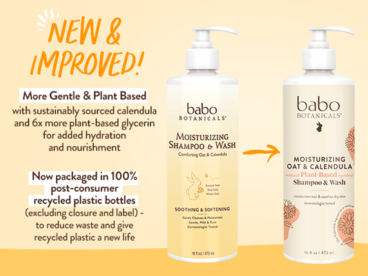 Moisturizing Oat & Calendula Shampoo & Wash - 16oz