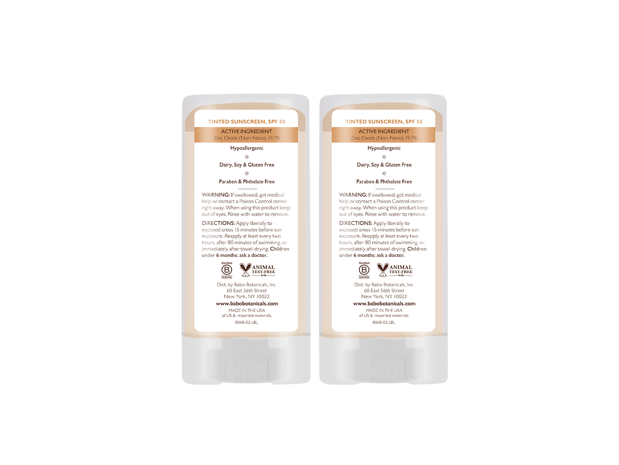 Daily Sheer Mineral Tinted Sunscreen Stick SPF50 Duo