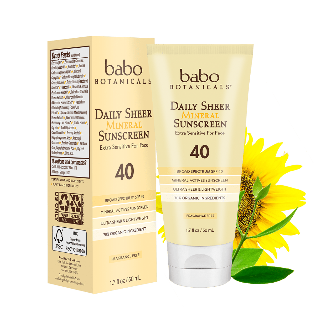 Daily Sheer for Face Fragrance Free Sunscreen Lotion SPF40 Duo