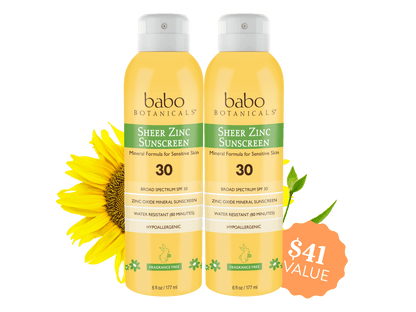 Sheer Zinc Mineral Sunscreen Spray SPF30 Duo