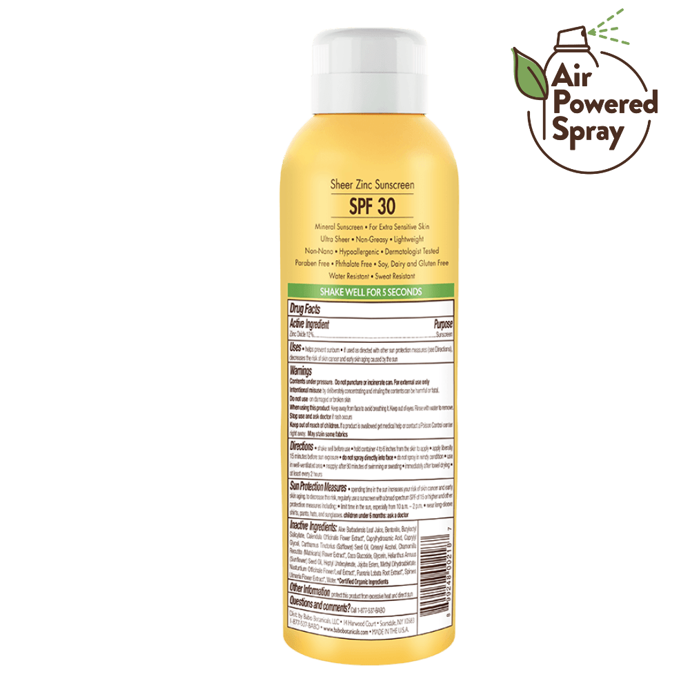 Sheer Zinc Mineral Sunscreen Spray SPF30