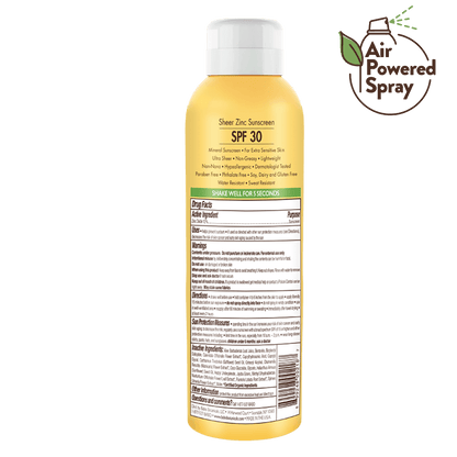Sheer Zinc Mineral Sunscreen Spray SPF30