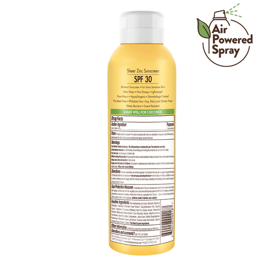 Sheer Zinc Mineral Sunscreen Spray SPF30