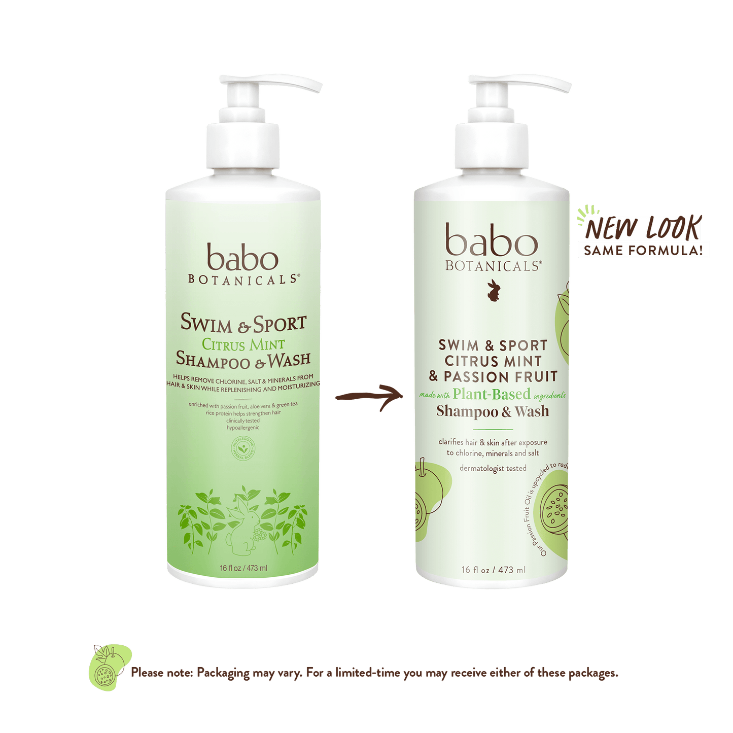 Swim & Sport Citrus Mint & Passion Fruit Shampoo & Wash - 16oz
