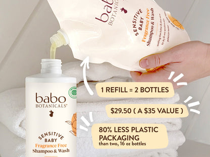 Sensitive Baby Shampoo & Wash Refill 32oz