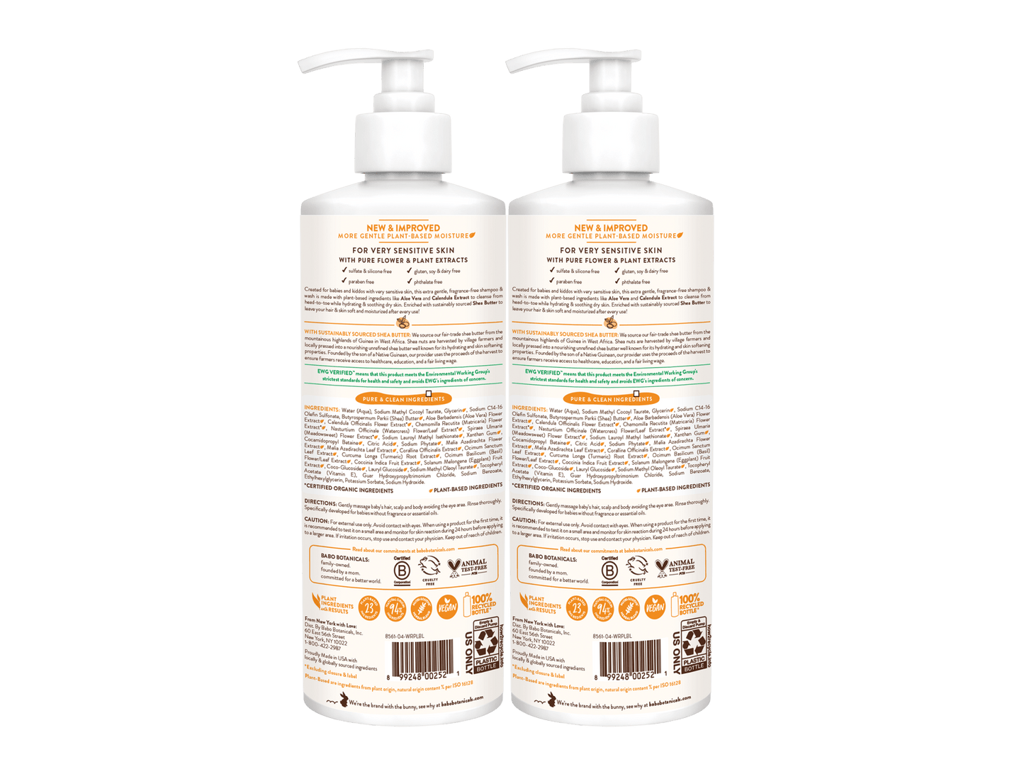Sensitive Baby Fragrance-Free Baby Shampoo & Wash Duo