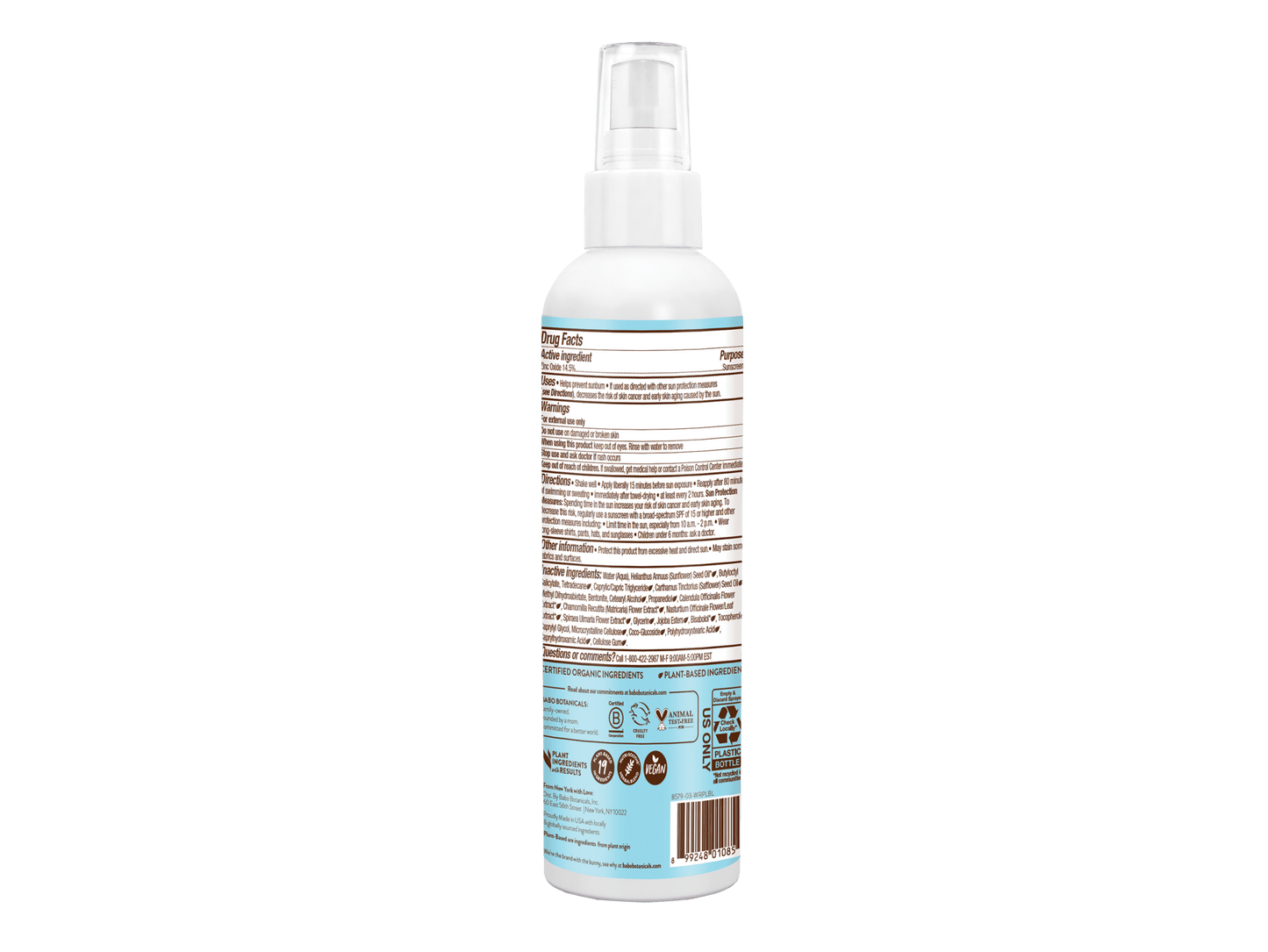 Sensitive Baby Mineral Sunscreen Spray SPF30