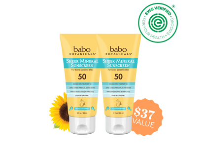 Sheer Mineral Sunscreen Lotion SPF50 Duo