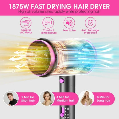 1875W Hair Dryer, Ifanze Professional Ionic Hair Blow Dryers with 3 Heat Settings, 2 Speed, Cool Settings,Fast Drying Blow Dryer for Home,Travel,Salon and Hotel