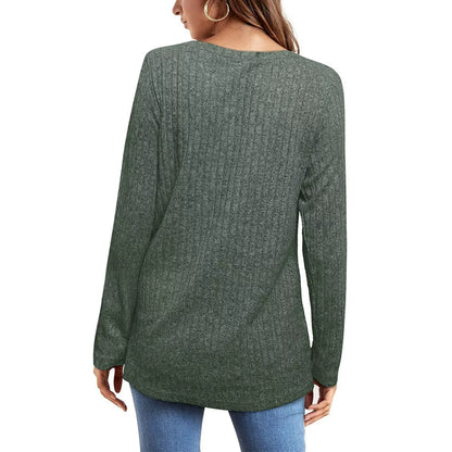 Fantaslook Long Sleeve Shirts for Women Crew Neck Casual Tunic Tops Lightweight Pullover
