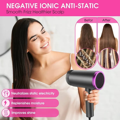 1875W Hair Dryer, Ifanze Professional Ionic Hair Blow Dryers with 3 Heat Settings, 2 Speed, Cool Settings,Fast Drying Blow Dryer for Home,Travel,Salon and Hotel