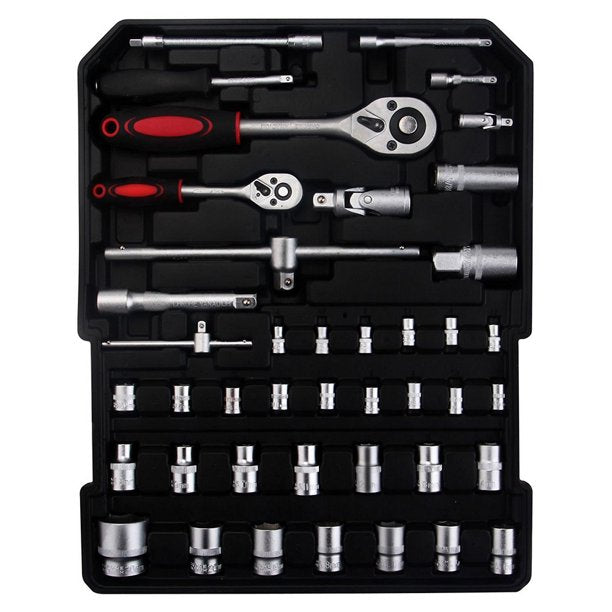 SalonMore 799pcs Aluminum Trolley Case Set, Tool Box with Mechanic Travel Kit, with Case Box Organize Castors