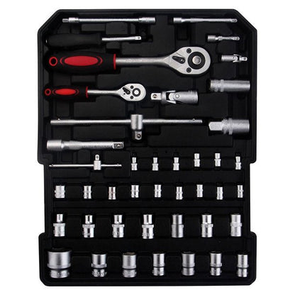 SalonMore 799pcs Aluminum Trolley Case Set, Tool Box with Mechanic Travel Kit, with Case Box Organize Castors
