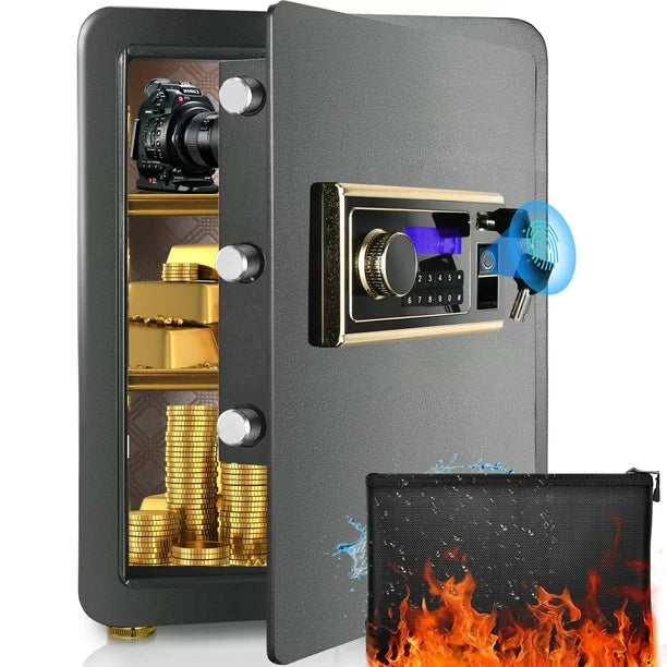 TTLIFE Biometric Safe Home Fireproof Safe 2.5 Cubic feet with HD LCD for Home Office