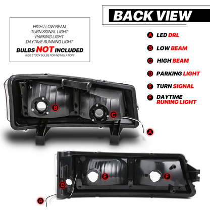 LED DRL Headlight+Bumper Light <br>03-06 Chevy Silverado, Avalanche