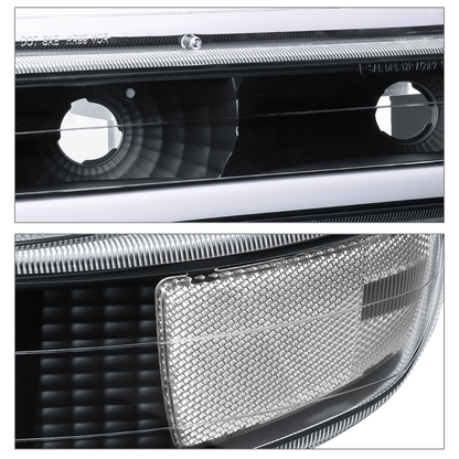 LED DRL Headlight+Bumper Light w/LED Bulbs <br>99-02 Chevy Silverado, 00-06 Suburban, Tahoe
