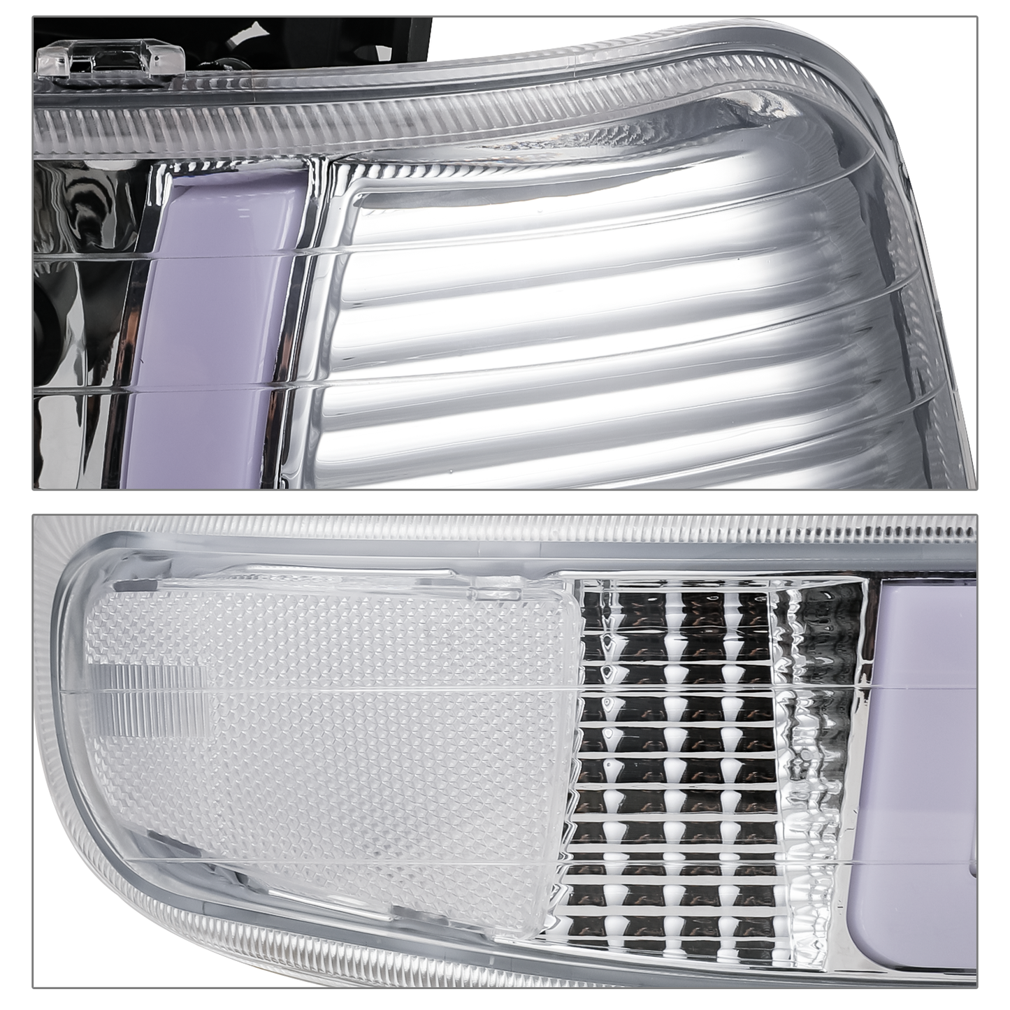 LED DRL Headlight+Bumper Light (Chrome)<br>99-02 Chevy Silverado, 00-06 Suburban, Tahoe