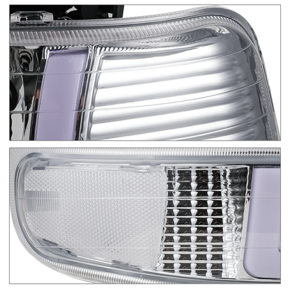 LED DRL Headlight+Bumper Light (Chrome)<br>99-02 Chevy Silverado, 00-06 Suburban, Tahoe