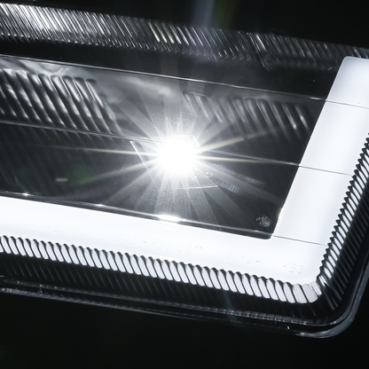 8pcs Headlights w/LED DRL Strip (Black)<br>94-00 Chevy C/K C10 Pickup, Suburban
