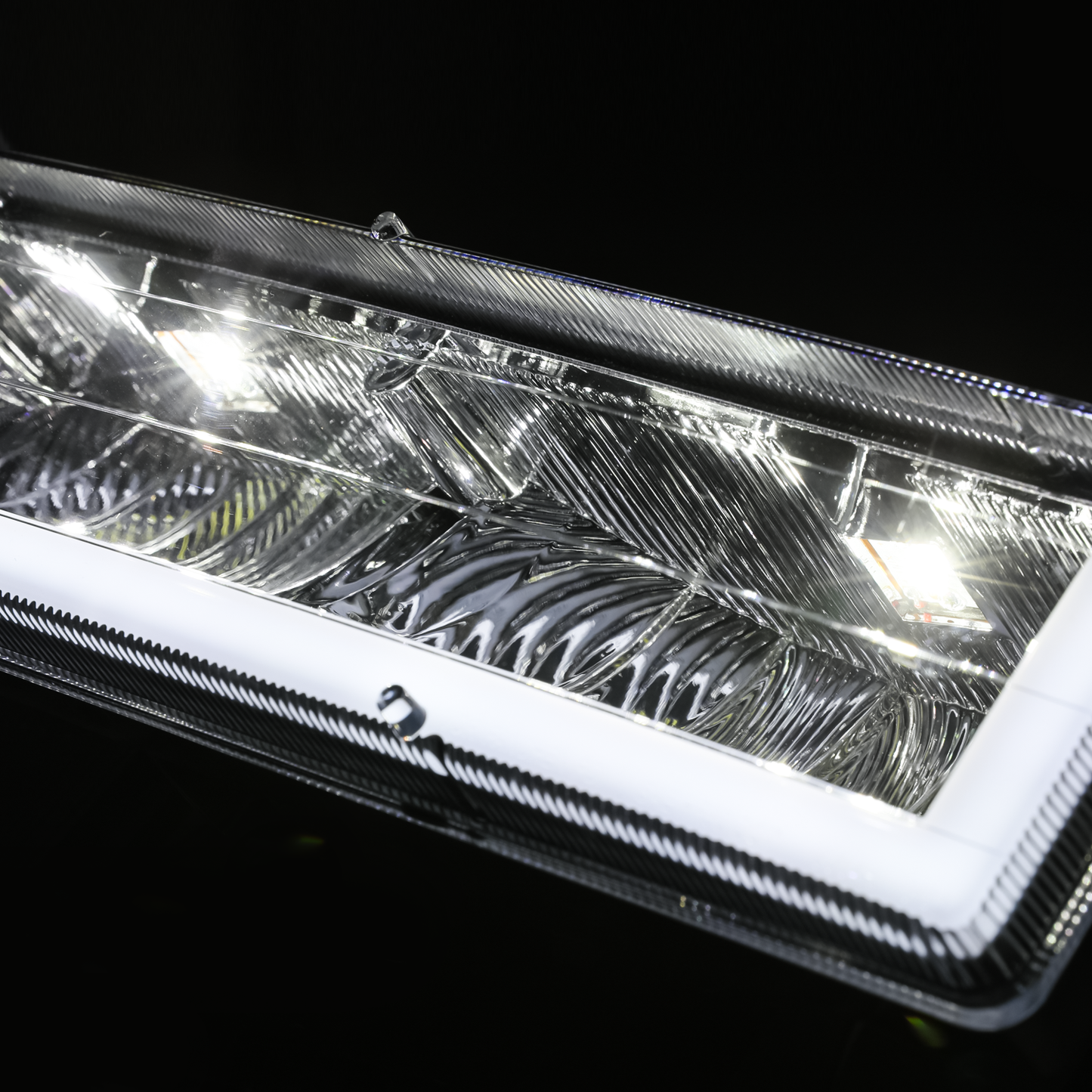 8pcs Headlights w/LED DRL Strip (Smoked)<br>94-00 Chevy C/K C10 Pickup, Suburban