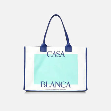 Casablanca Large Casa Tote - Mint Navy