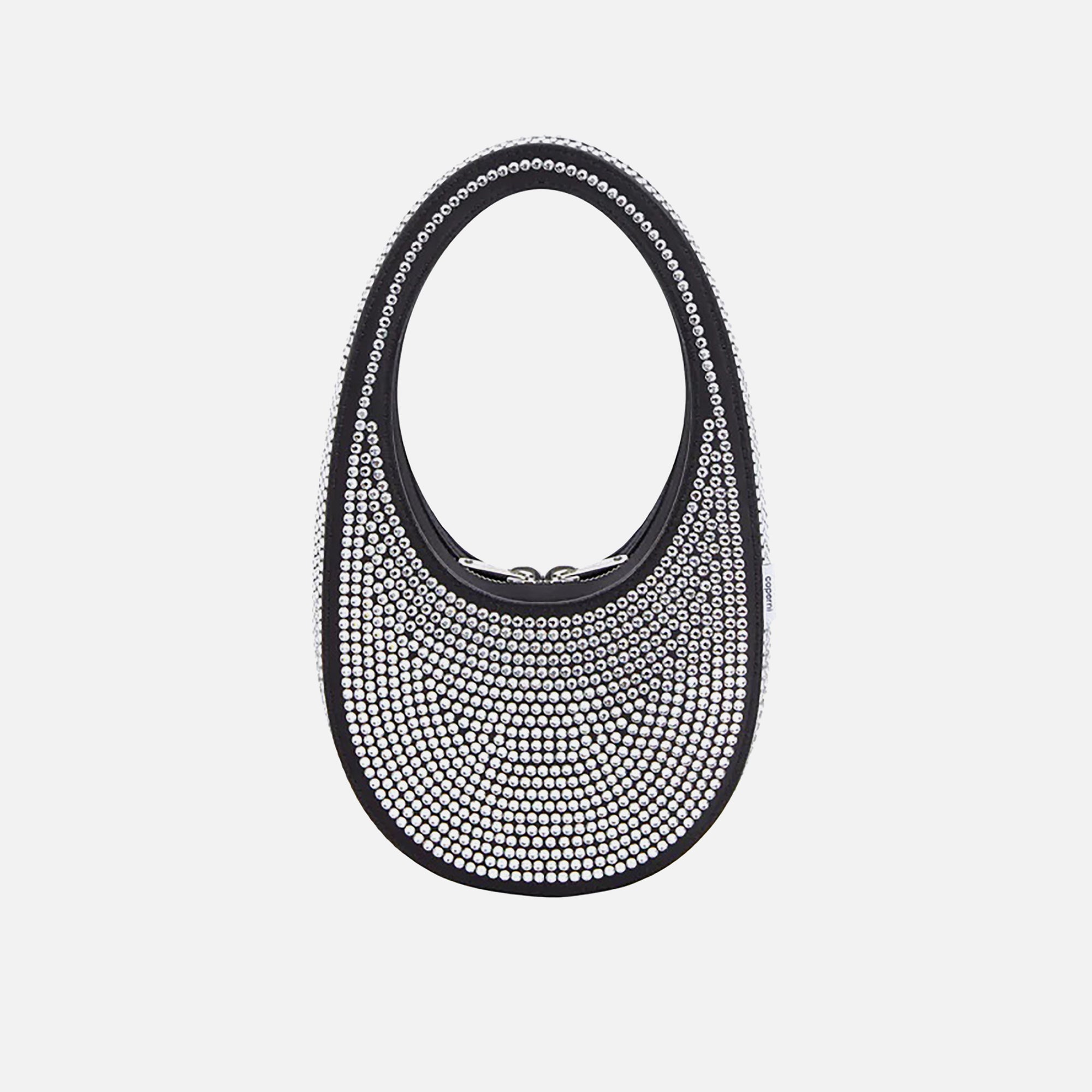 Coperni Crystal Embellished Mini Swipe Bag - Black Crystal