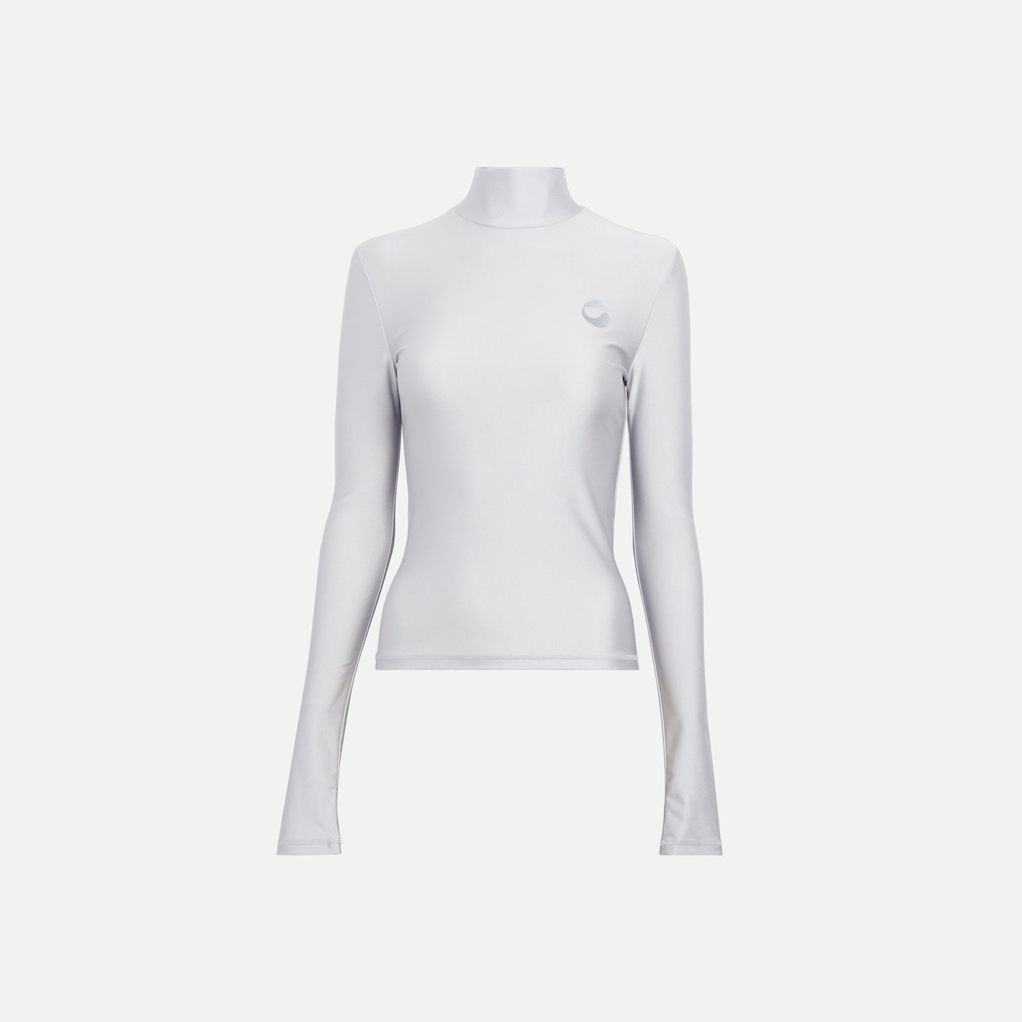 Coperni Tight High Neck Top - Pearl Grey