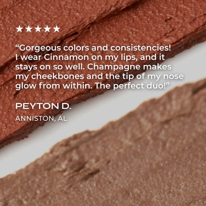 Cinnamon + Champagne Balmie Duo