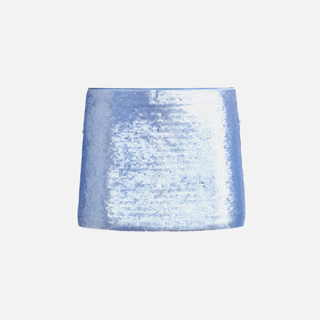 GUIZIO Low Rise Matte Sequin Skirt - Powder