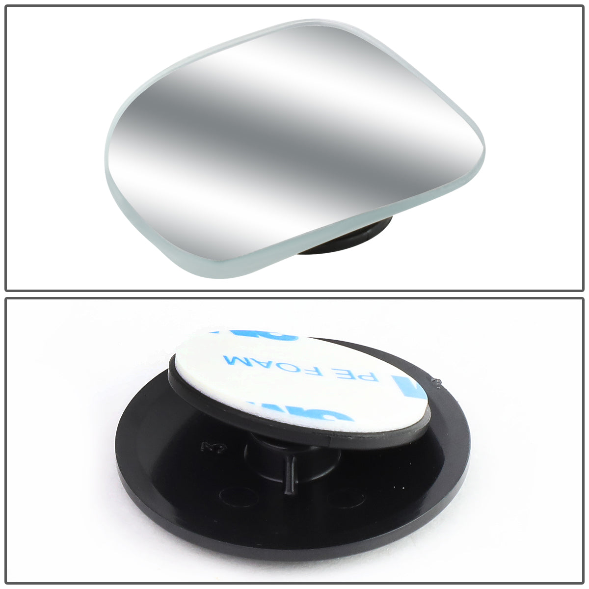 Universal Adjustable Convex Blind Spot Mirror - 2" x 2"
