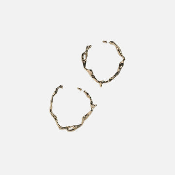 Faris Drip Hoop Earrings in 14K Gold-Plated - Bronze