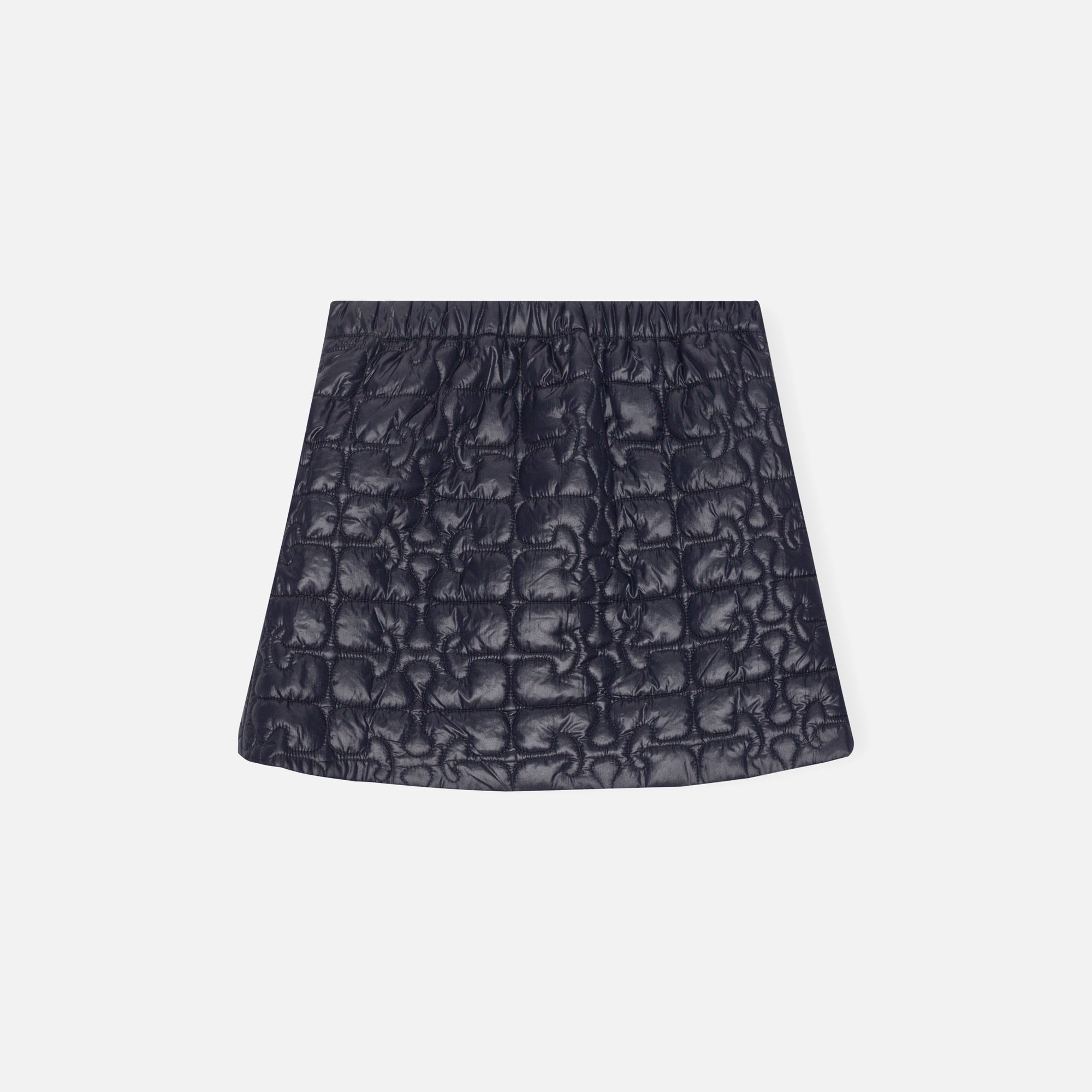 Ganni Shiny Quilt Mini Skirt - Sky Captain