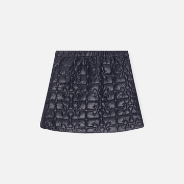 Ganni Shiny Quilt Mini Skirt - Sky Captain